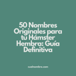 50 Nombres Originales para tu Hámster Hembra: Guía Definitiva